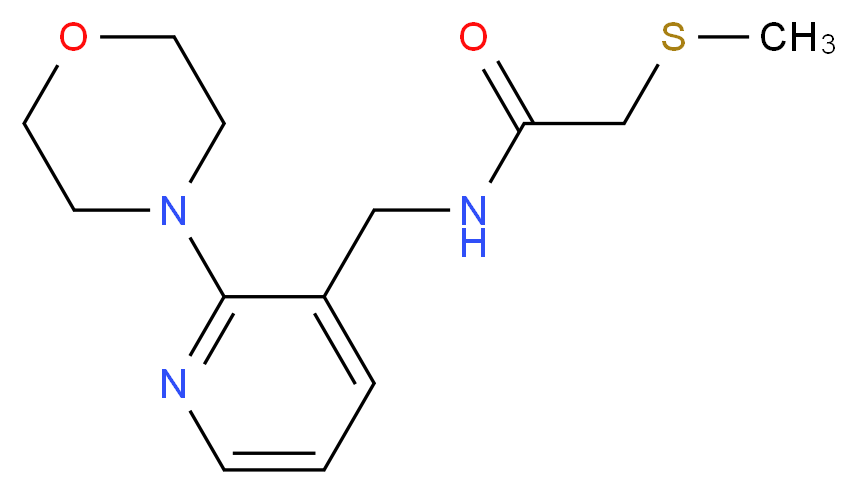 2-(methylthio)-N-{[2-(4-morpholinyl)-3-pyridinyl]methyl}acetamide_Molecular_structure_CAS_)