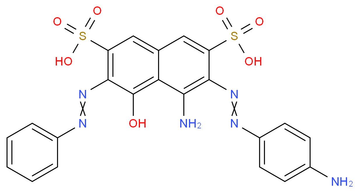 4-amino-3-[(4-aminophenyl)azo]-5-hydroxy-6-(phenylazo)naphthalene-2,7-disulphonic acid_Molecular_structure_CAS_542-91-1)