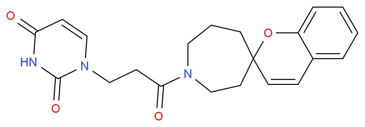 1-[3-oxo-3-(1H-spiro[azepane-4,2'-chromen]-1-yl)propyl]pyrimidine-2,4(1H,3H)-dione_Molecular_structure_CAS_)