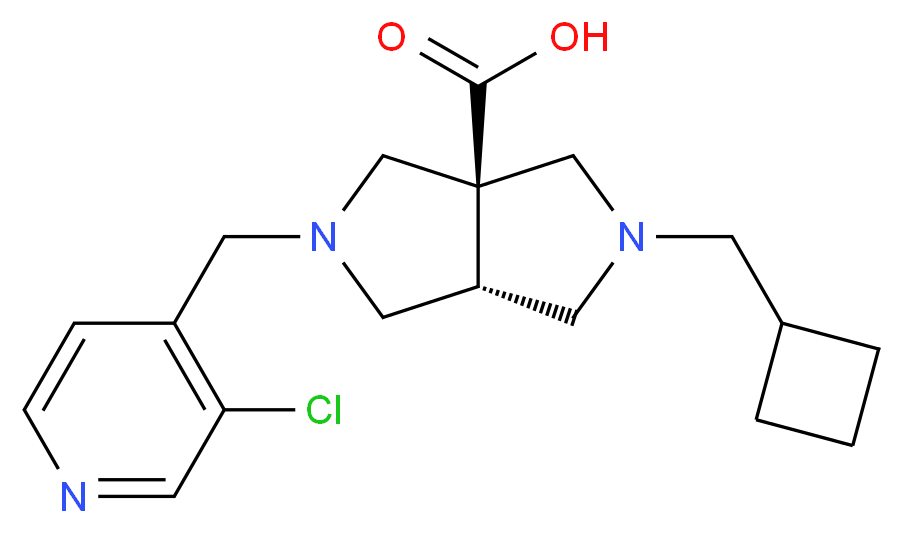 (3aR*,6aR*)-2-[(3-chloropyridin-4-yl)methyl]-5-(cyclobutylmethyl)hexahydropyrrolo[3,4-c]pyrrole-3a(1H)-carboxylic acid_Molecular_structure_CAS_)