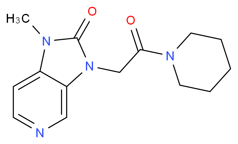 1-methyl-3-(2-oxo-2-piperidin-1-ylethyl)-1,3-dihydro-2H-imidazo[4,5-c]pyridin-2-one_Molecular_structure_CAS_)