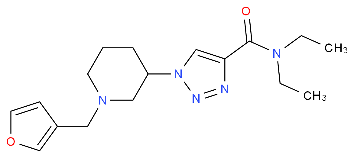 N,N-diethyl-1-[1-(3-furylmethyl)-3-piperidinyl]-1H-1,2,3-triazole-4-carboxamide_Molecular_structure_CAS_)
