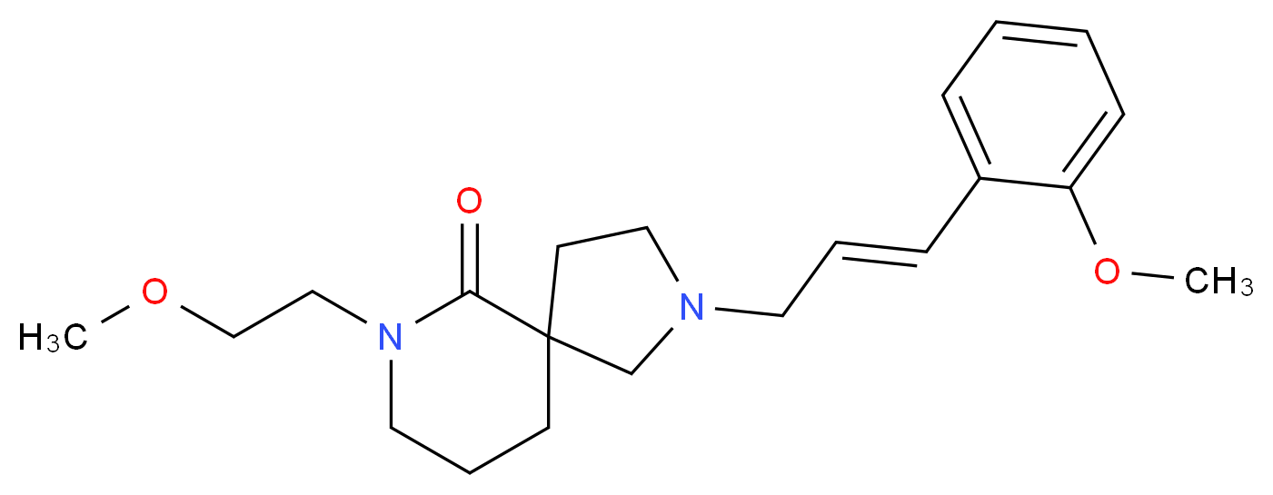 7-(2-methoxyethyl)-2-[(2E)-3-(2-methoxyphenyl)-2-propen-1-yl]-2,7-diazaspiro[4.5]decan-6-one_Molecular_structure_CAS_)