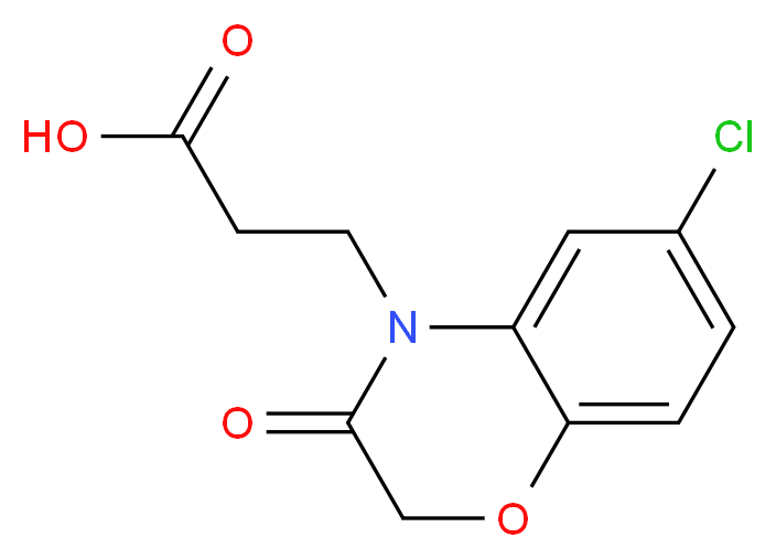 6-Chloro-3-oxo-2,3-dihydro-4H-1,4-benzoxazine-4-propionic acid_Molecular_structure_CAS_351003-03-7)