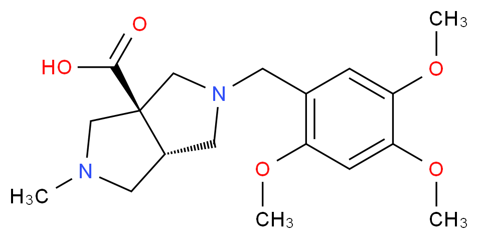 (3aS*,6aS*)-2-methyl-5-(2,4,5-trimethoxybenzyl)hexahydropyrrolo[3,4-c]pyrrole-3a(1H)-carboxylic acid_Molecular_structure_CAS_)