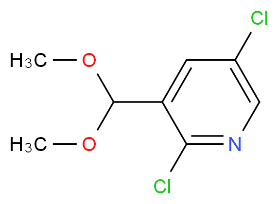 2,5-Dichloro-3-(dimethoxymethyl)pyridine_Molecular_structure_CAS_)