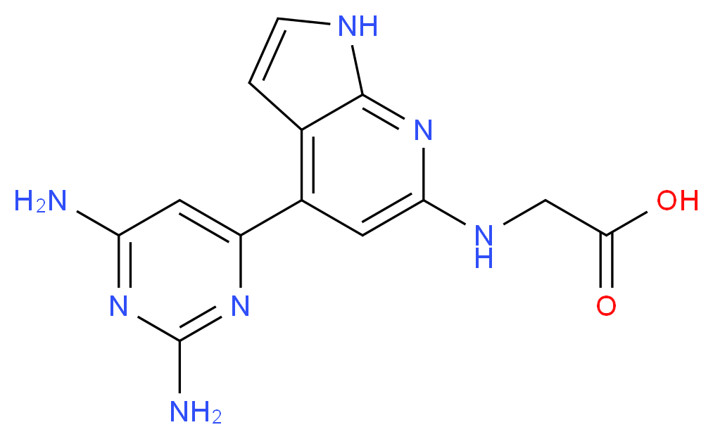 N-[4-(2,6-diaminopyrimidin-4-yl)-1H-pyrrolo[2,3-b]pyridin-6-yl]glycine_Molecular_structure_CAS_)