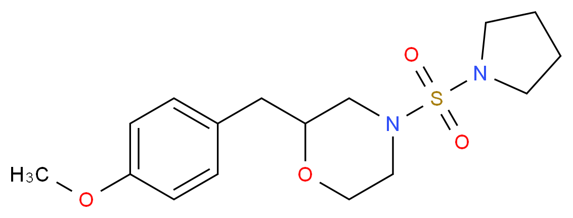 2-(4-methoxybenzyl)-4-(1-pyrrolidinylsulfonyl)morpholine_Molecular_structure_CAS_)
