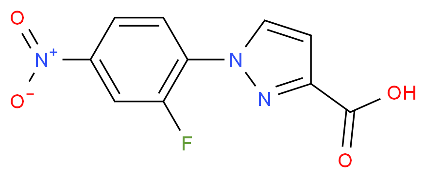 1-(2-fluoro-4-nitrophenyl)-1H-pyrazole-3-carboxylic acid_Molecular_structure_CAS_)