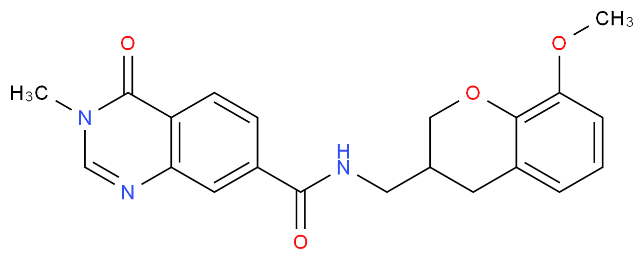 N-[(8-methoxy-3,4-dihydro-2H-chromen-3-yl)methyl]-3-methyl-4-oxo-3,4-dihydroquinazoline-7-carboxamide_Molecular_structure_CAS_)