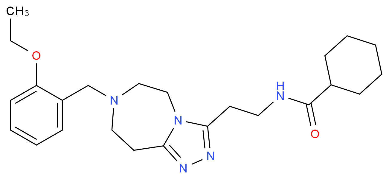 N-{2-[7-(2-ethoxybenzyl)-6,7,8,9-tetrahydro-5H-[1,2,4]triazolo[4,3-d][1,4]diazepin-3-yl]ethyl}cyclohexanecarboxamide_Molecular_structure_CAS_)