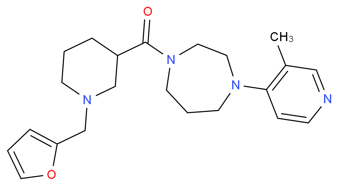 1-{[1-(2-furylmethyl)-3-piperidinyl]carbonyl}-4-(3-methyl-4-pyridinyl)-1,4-diazepane_Molecular_structure_CAS_)