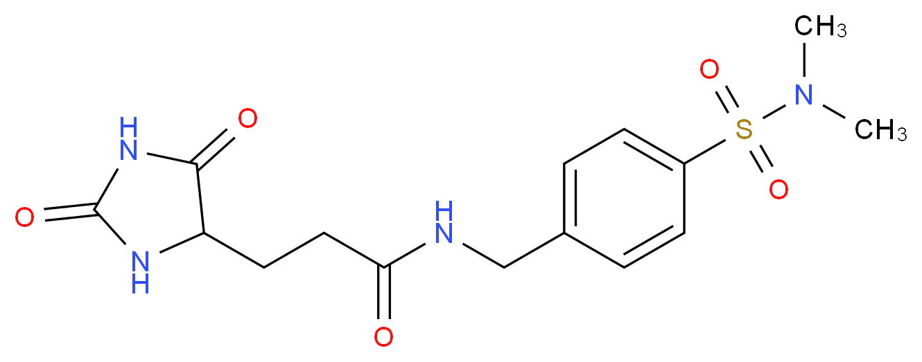 N-{4-[(dimethylamino)sulfonyl]benzyl}-3-(2,5-dioxo-4-imidazolidinyl)propanamide_Molecular_structure_CAS_)