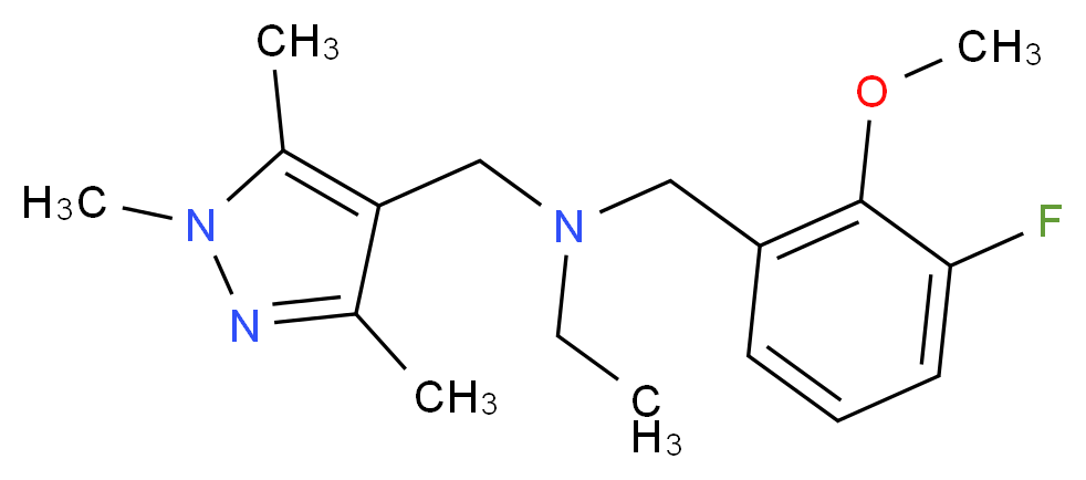 N-(3-fluoro-2-methoxybenzyl)-N-[(1,3,5-trimethyl-1H-pyrazol-4-yl)methyl]ethanamine_Molecular_structure_CAS_)