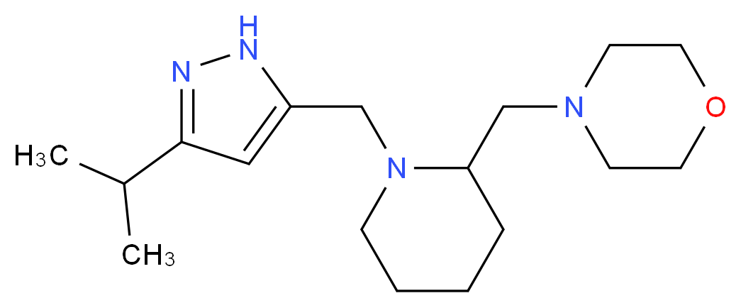 4-({1-[(3-isopropyl-1H-pyrazol-5-yl)methyl]-2-piperidinyl}methyl)morpholine_Molecular_structure_CAS_)
