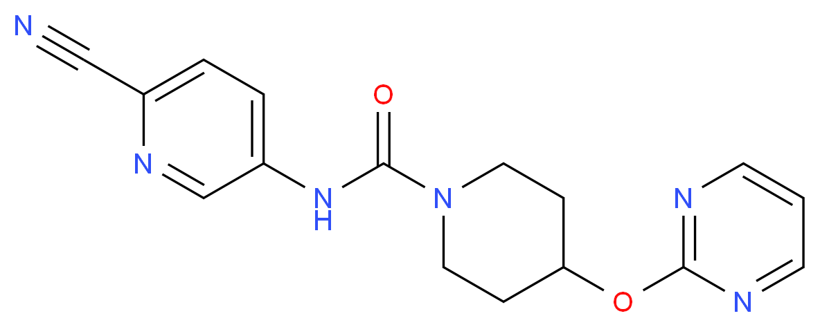 N-(6-cyanopyridin-3-yl)-4-(pyrimidin-2-yloxy)piperidine-1-carboxamide_Molecular_structure_CAS_)