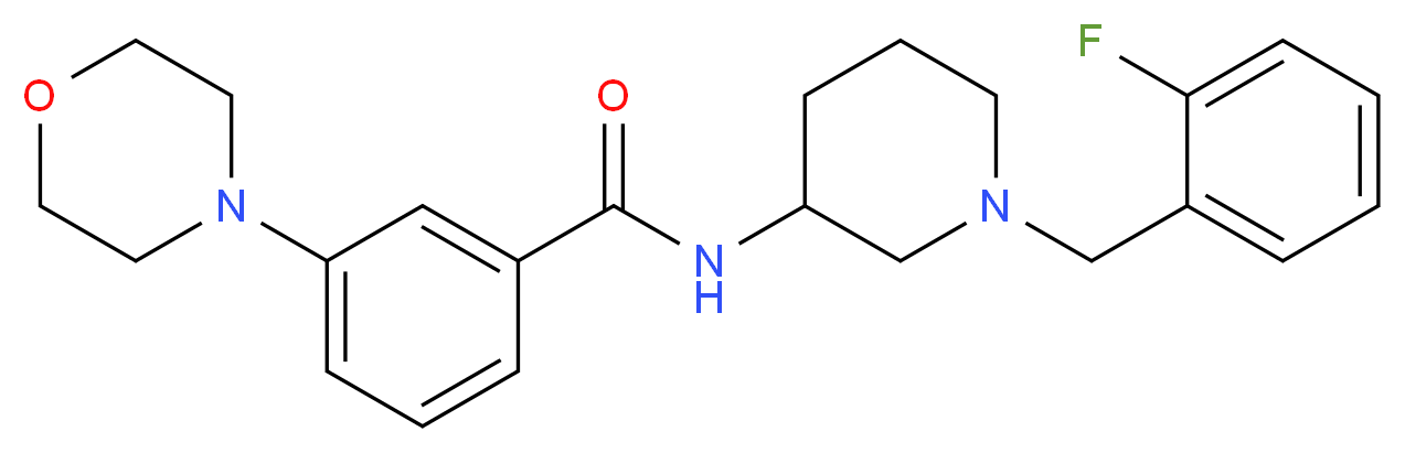 N-[1-(2-fluorobenzyl)-3-piperidinyl]-3-(4-morpholinyl)benzamide_Molecular_structure_CAS_)