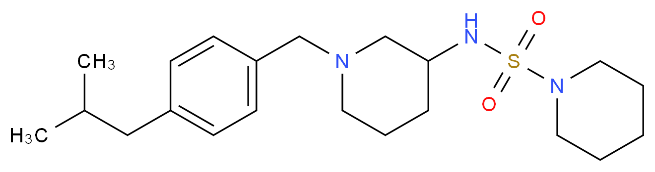 N-[1-(4-isobutylbenzyl)-3-piperidinyl]-1-piperidinesulfonamide_Molecular_structure_CAS_)