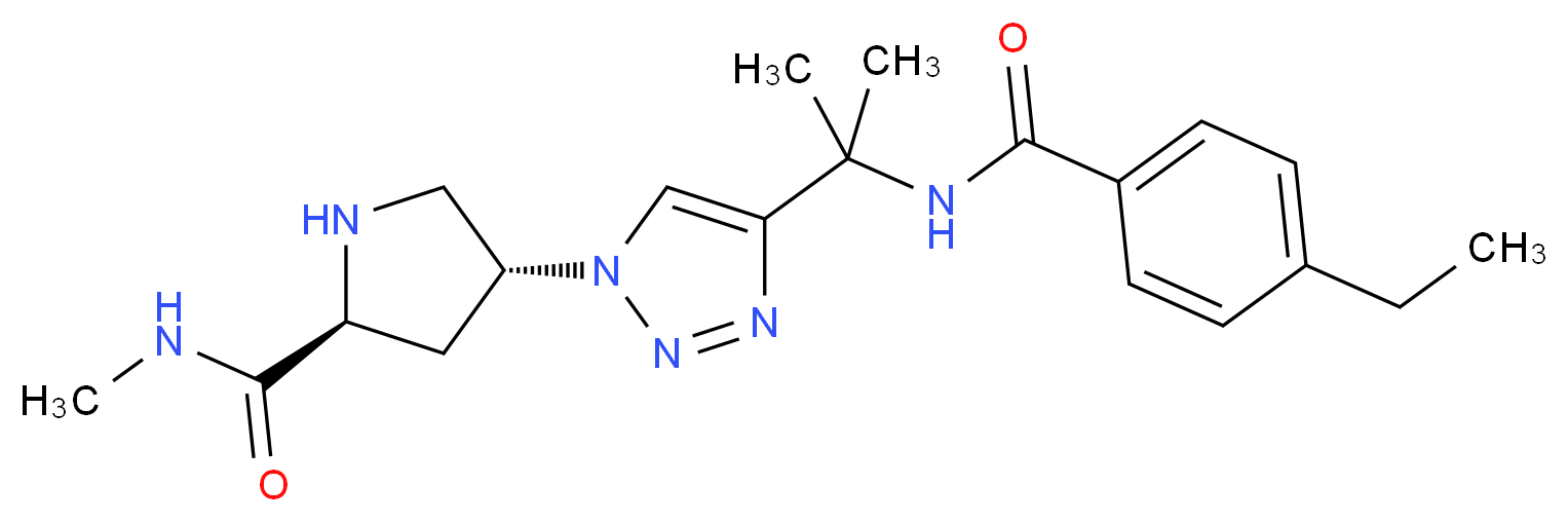 (4R)-4-(4-{1-[(4-ethylbenzoyl)amino]-1-methylethyl}-1H-1,2,3-triazol-1-yl)-N-methyl-L-prolinamide_Molecular_structure_CAS_)