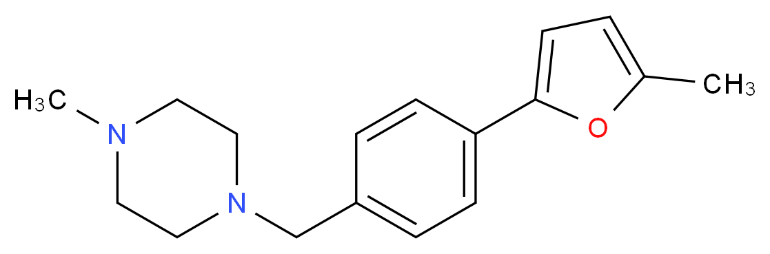 1-methyl-4-[4-(5-methyl-2-furyl)benzyl]piperazine_Molecular_structure_CAS_)