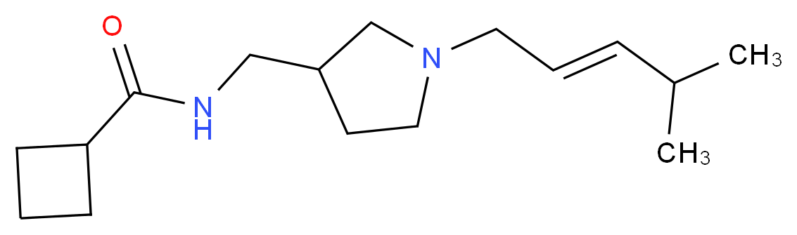 N-({1-[(2E)-4-methylpent-2-en-1-yl]pyrrolidin-3-yl}methyl)cyclobutanecarboxamide_Molecular_structure_CAS_)