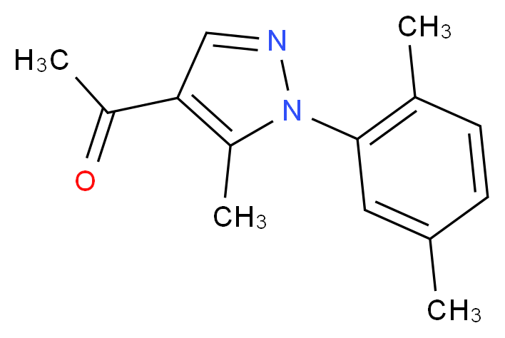 1-[1-(2,5-dimethylphenyl)-5-methyl-1H-pyrazol-4-yl]ethan-1-one_Molecular_structure_CAS_)