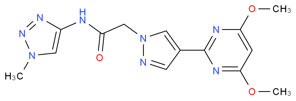 2-[4-(4,6-dimethoxypyrimidin-2-yl)-1H-pyrazol-1-yl]-N-(1-methyl-1H-1,2,3-triazol-4-yl)acetamide_Molecular_structure_CAS_)