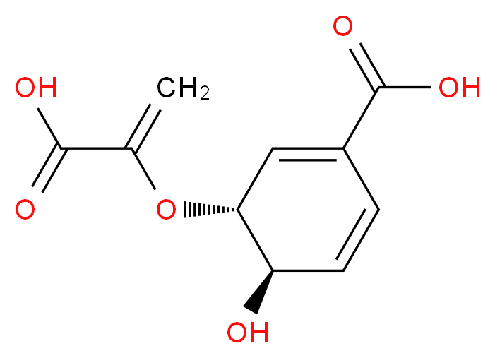 Chorismic acid from Enterobacter aerogenes_Molecular_structure_CAS_617-12-9)