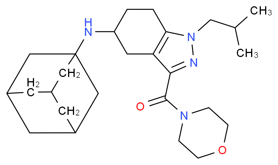 N-1-adamantyl-1-isobutyl-3-(4-morpholinylcarbonyl)-4,5,6,7-tetrahydro-1H-indazol-5-amine_Molecular_structure_CAS_)