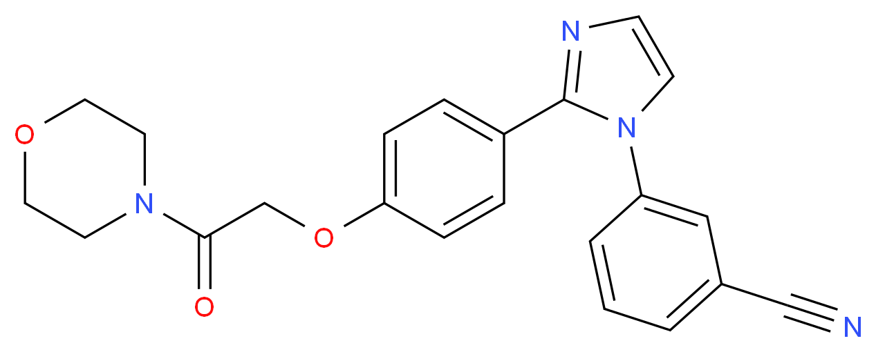 3-{2-[4-(2-morpholin-4-yl-2-oxoethoxy)phenyl]-1H-imidazol-1-yl}benzonitrile_Molecular_structure_CAS_)