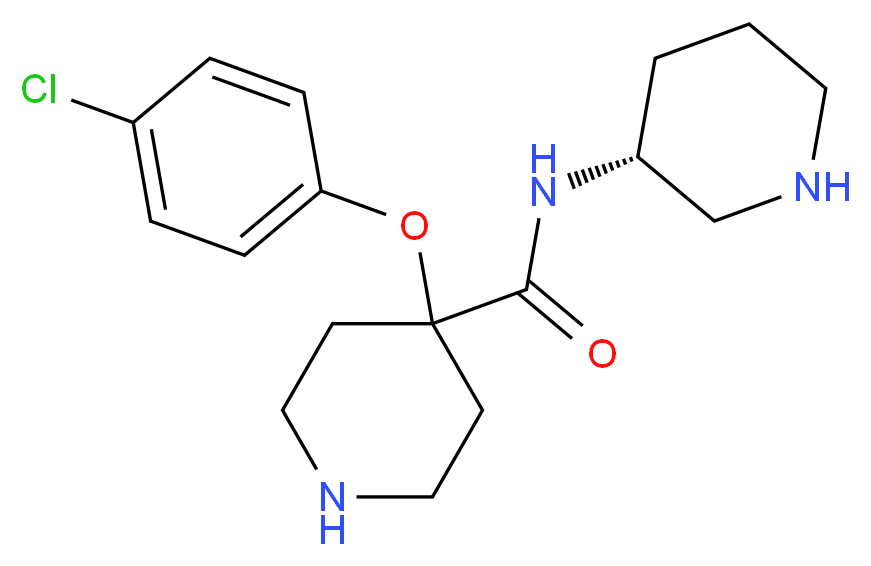 4-(4-chlorophenoxy)-N-[(3R)-piperidin-3-yl]piperidine-4-carboxamide_Molecular_structure_CAS_)