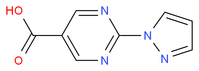 2-(1H-PYRAZOL-1-YL)PYRIMIDINE-5-CARBOXYLIC ACID_Molecular_structure_CAS_)