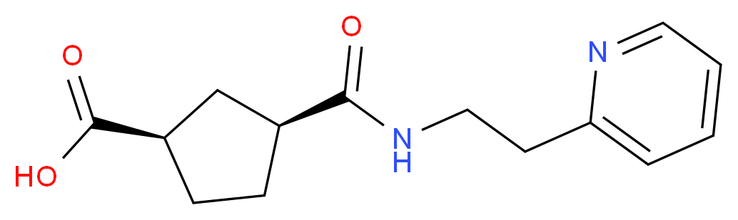 (1R*,3S*)-3-{[(2-pyridin-2-ylethyl)amino]carbonyl}cyclopentanecarboxylic acid_Molecular_structure_CAS_)