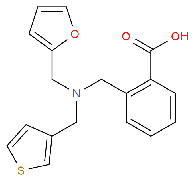 2-{[(2-furylmethyl)(3-thienylmethyl)amino]methyl}benzoic acid_Molecular_structure_CAS_)