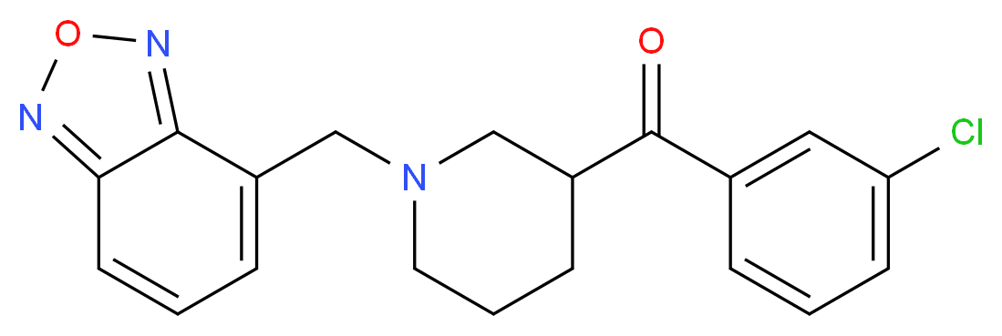 [1-(2,1,3-benzoxadiazol-4-ylmethyl)-3-piperidinyl](3-chlorophenyl)methanone_Molecular_structure_CAS_)