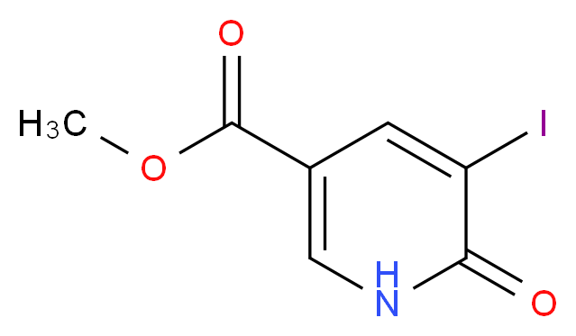 Methyl 5-iodo-6-oxo-1,6-dihydro-3-pyridinecarboxylate_Molecular_structure_CAS_)