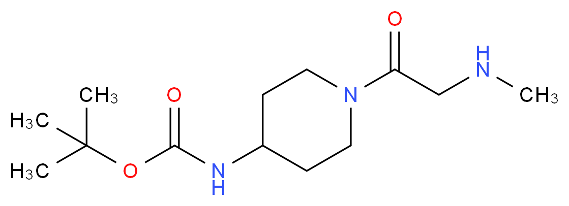 tert-butyl N-{1-[2-(methylamino)acetyl]piperidin-4-yl}carbamate_Molecular_structure_CAS_)