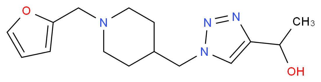 1-(1-{[1-(2-furylmethyl)-4-piperidinyl]methyl}-1H-1,2,3-triazol-4-yl)ethanol_Molecular_structure_CAS_)