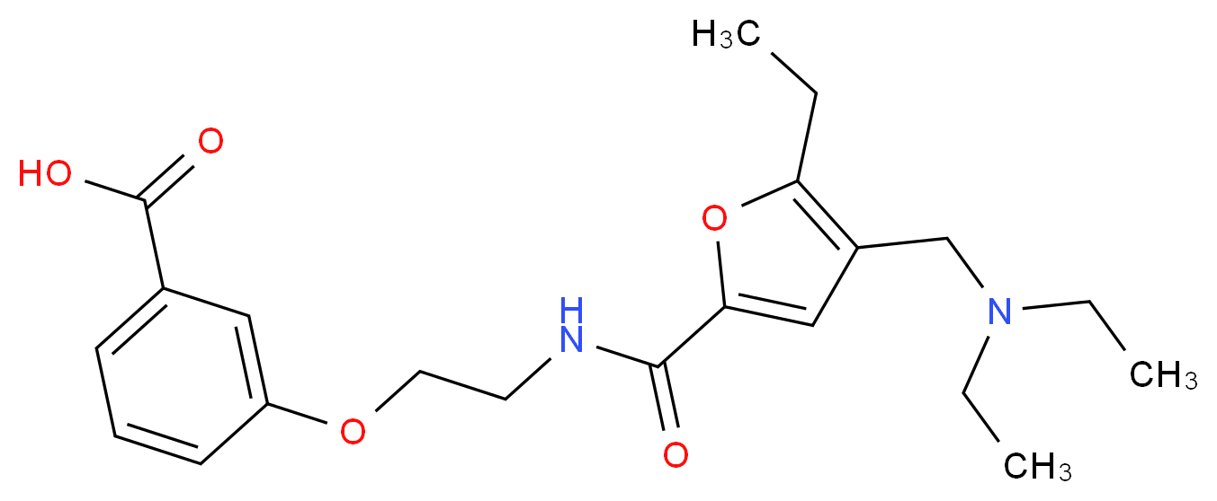 3-[2-({4-[(diethylamino)methyl]-5-ethyl-2-furoyl}amino)ethoxy]benzoic acid_Molecular_structure_CAS_)