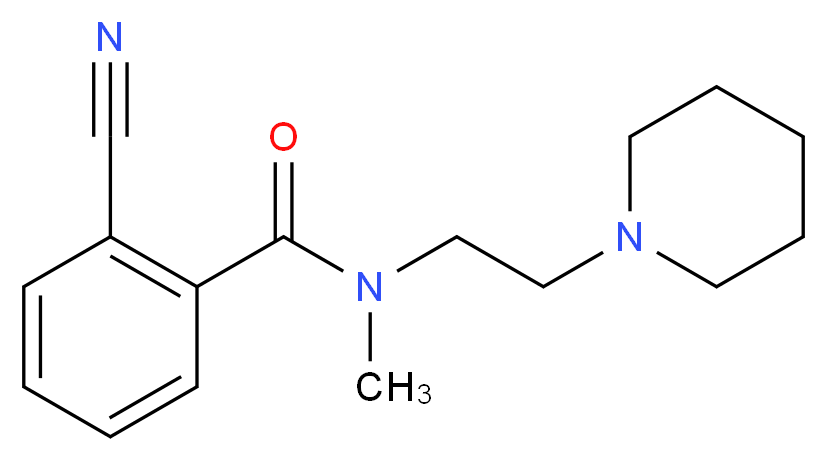 2-cyano-N-methyl-N-[2-(1-piperidinyl)ethyl]benzamide_Molecular_structure_CAS_)