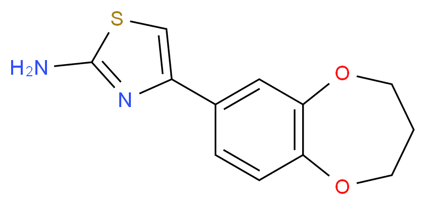 4-(3,4-dihydro-2H-1,5-benzodioxepin-7-yl)-1,3-thiazol-2-amine_Molecular_structure_CAS_306935-51-3)