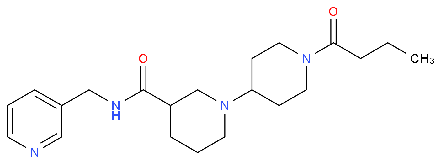 1'-butyryl-N-(pyridin-3-ylmethyl)-1,4'-bipiperidine-3-carboxamide_Molecular_structure_CAS_)