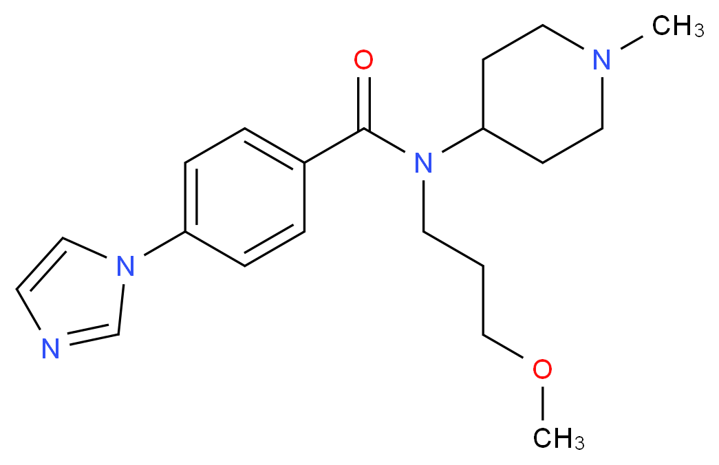 4-(1H-imidazol-1-yl)-N-(3-methoxypropyl)-N-(1-methyl-4-piperidinyl)benzamide_Molecular_structure_CAS_)