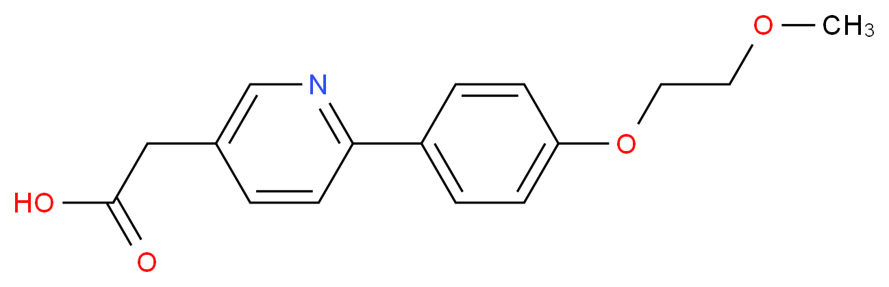 {6-[4-(2-methoxyethoxy)phenyl]pyridin-3-yl}acetic acid_Molecular_structure_CAS_)