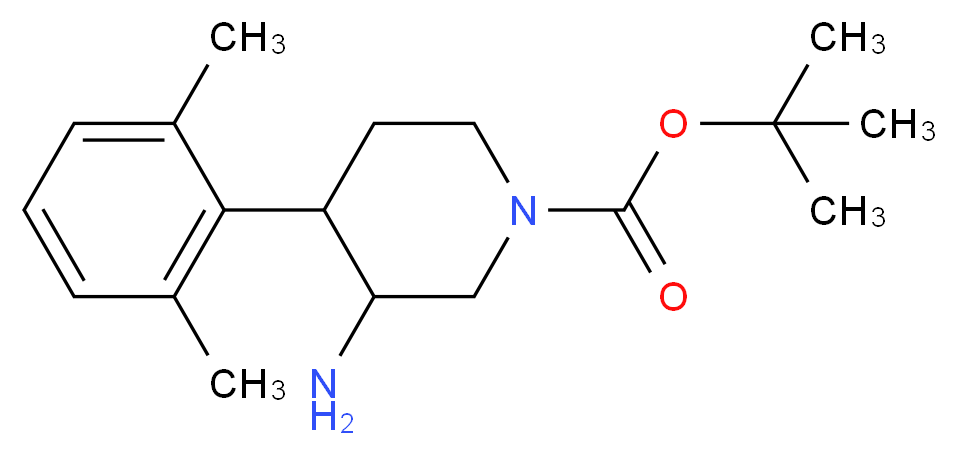 tert-butyl 3-amino-4-(2,6-dimethylphenyl)piperidine-1-carboxylate_Molecular_structure_CAS_)