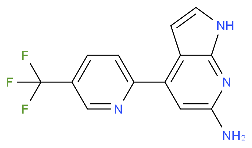 4-[5-(trifluoromethyl)-2-pyridinyl]-1H-pyrrolo[2,3-b]pyridin-6-amine_Molecular_structure_CAS_)