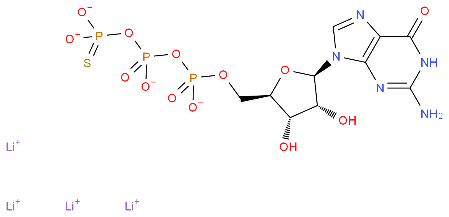 Guanosine 5′-[γ-thio]triphosphate tetralithium salt_Molecular_structure_CAS_94825-44-2)
