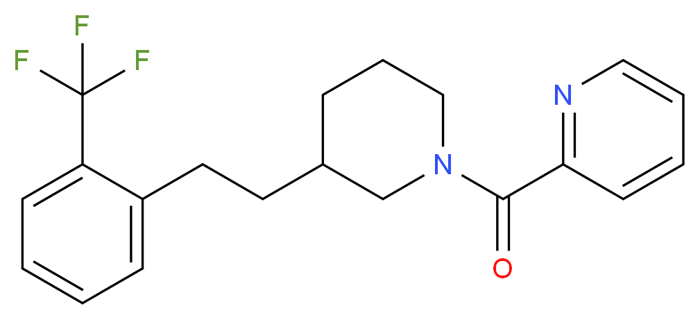 2-[(3-{2-[2-(trifluoromethyl)phenyl]ethyl}-1-piperidinyl)carbonyl]pyridine_Molecular_structure_CAS_)