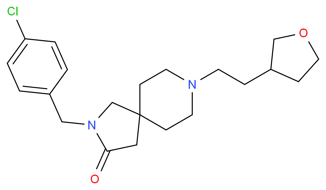 2-(4-chlorobenzyl)-8-[2-(tetrahydro-3-furanyl)ethyl]-2,8-diazaspiro[4.5]decan-3-one_Molecular_structure_CAS_)