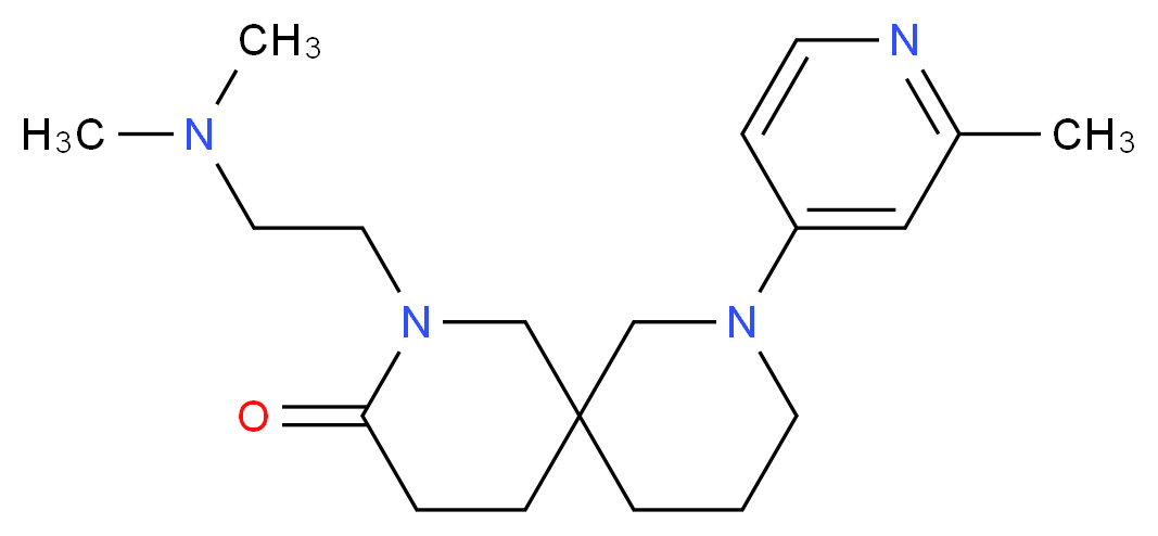 2-[2-(dimethylamino)ethyl]-8-(2-methyl-4-pyridinyl)-2,8-diazaspiro[5.5]undecan-3-one_Molecular_structure_CAS_)